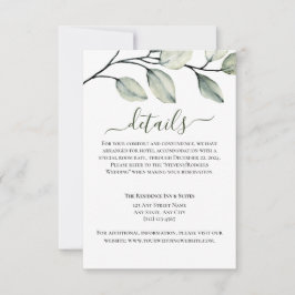 Minimalistische moderne groene en witte bruiloft d