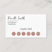 Minimalistische moderne Haarstylist loyaliteit Visitekaartje (Achterkant)
