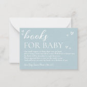 Minimalistische moderne Hallo Baby shower boeken v Notitiekaartje (Voorkant)
