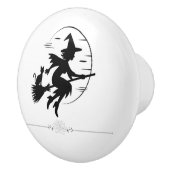 Minimalistische moderne Halloween heks Keramische Knop (Rechts)