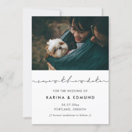 Minimalistische moderne handgeschreven Save the da Date