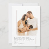 Minimalistische moderne handschrift 2 foto nieuwe bedankkaart (Achterkant)