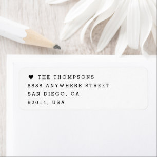 Minimalistische Moderne Hart Familie Naam Aanpasba Etiket