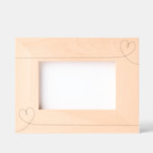 Minimalistische moderne harten bruiloft Valentijns Gegraveerde Lijstjes (Voorkant)