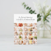 Minimalistische moderne herdenkingscollage met 25  briefkaart (Staand voorkant)