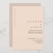 Minimalistische moderne herfst trouwkaart (Voorkant / Achterkant)