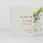 Minimalistische moderne herfsttrouwkaart (Staand voorkant)