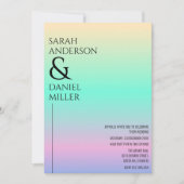 Minimalistische moderne holografische ombre bruilo kaart (Voorkant)