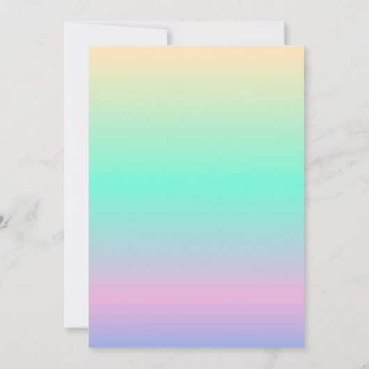 Minimalistische moderne holografische ombre bruilo kaart (Achterkant)