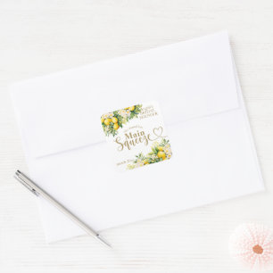 Minimalistische moderne hoofd squeeze bruidsfeest  vierkante sticker