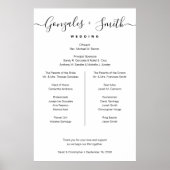 Minimalistische moderne huwelijksfeest welkomstbor poster (Voorkant)