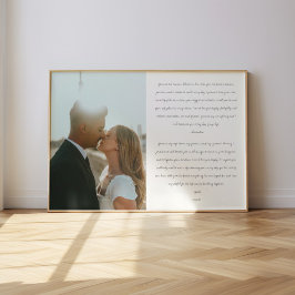 Minimalistische Moderne Huwelijksgeloften Script F Poster