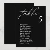 Minimalistische moderne huwelijkstafel Zitkaart Ka Kaart (Voorkant / Achterkant)