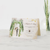Minimalistische moderne huwelijksuitnodiging Kaart (Voorkant)