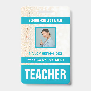 Minimalistische moderne ID kaart badge voor lerare