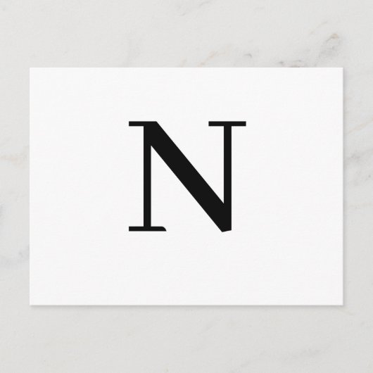 Minimalistische moderne initiaalletterontwerp briefkaart (Voorkant)