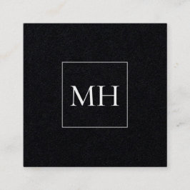 Minimalistische moderne Initialen Monogram Black K Vierkante Visitekaartje