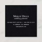 Minimalistische moderne Initialen Monogram Black K Vierkante Visitekaartje (Achterkant)