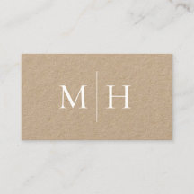 Minimalistische moderne Initialen Monogram Kraft