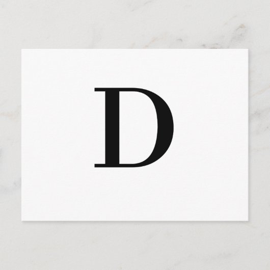Minimalistische moderne initiële letterontwerp briefkaart (Voorkant)