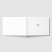 Minimalistische moderne inline monogram bruiloft gastenboek (Volledig)