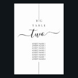 Minimalistische moderne inline monogram bruiloft kaart<br><div class="desc">Een minimalistisch modern inline monogram bruiloft ontwerp. Een eenvoudig inline monogram dat uw initialen gebruikt om een elegant klassiek monogram te creëer. Een charmant zwart-wit modern trouwontwerp met stijlvolle scripttypografie. Een elegante inline thema bruiloft tafel nummer met moderne elementen. Overeenkomende bruidsartikelen en andere bruidsuitnodigingsformaten zijn ook beschikbaar. Pas het aantal...</div>