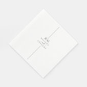 Minimalistische moderne inline monogram bruiloft servet (Hoek)