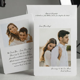 Minimalistische moderne Insta-foto-film eenvoudige Save The Date