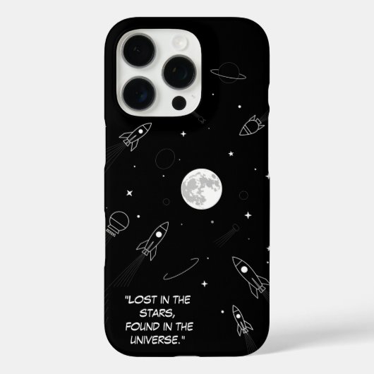 minimalistische moderne iPhone Case astronomie (Achterkant)
