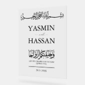 Minimalistische moderne islamitische bruiloft inga acryl bord (Hoek)