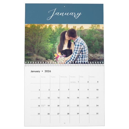 Minimalistische moderne kalender (Jan 2026)