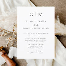 Minimalistische moderne kalligrafie bruiloft