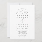 Minimalistische moderne kalligrafie bruiloft kaart (Voorkant)