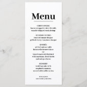 Minimalistische moderne kalligrafie bruiloft menu (Voorkant)