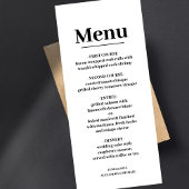 Minimalistische moderne kalligrafie bruiloft menu