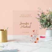 Minimalistische moderne kalligrafie bruiloft welko acryl bord (Huwelijk)