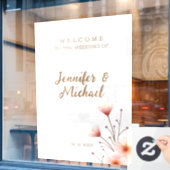 Minimalistische moderne kalligrafie bruiloft welko raamsticker (Cafe Raam)