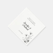 Minimalistische moderne kalligrafie bruiloft welko servet (Hoek)