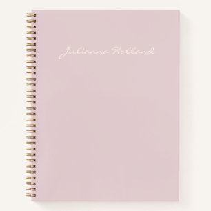 Minimalistische moderne kalligrafie lila blos name notitieboek