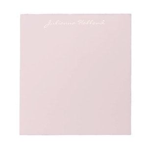 Minimalistische moderne kalligrafie lila roze naam notitieblok