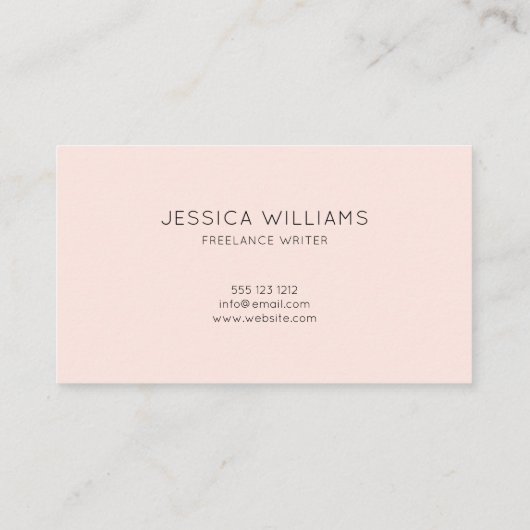 Minimalistische moderne kalligrafie loyaliteit klantenkaartje (Achterkant)