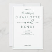 Minimalistische moderne kalligrafie script  Huweli Kaart (Voorkant)