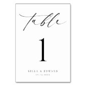 Minimalistische moderne kalligrafie tafel nummer K Kaart (Voorkant)