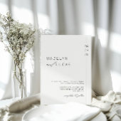 Minimalistische moderne kalligrafie zwart wit brui kaart