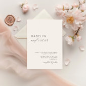 Minimalistische moderne kalligrafie zwart wit brui kaart