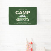 Minimalistische Moderne Kamp Bachelorette-feestje Spandoek (Insitu)