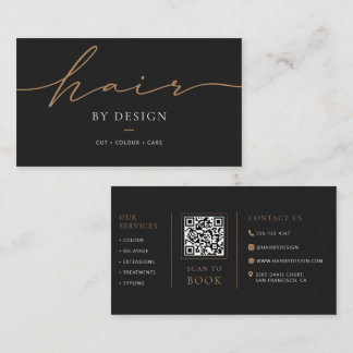 Minimalistische moderne kapper Elegante kapsalon Visitekaartje