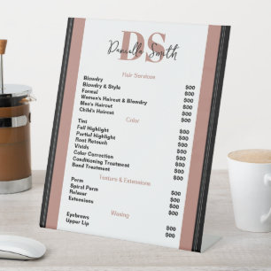 Minimalistische Moderne Kapsalon Reclamebord Met Voetstuk