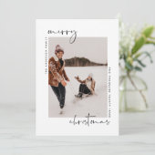 Minimalistische moderne kerst Kaart met foto (Staand voorkant)