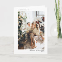Minimalistische moderne kerstfoto gevouwen blanco
